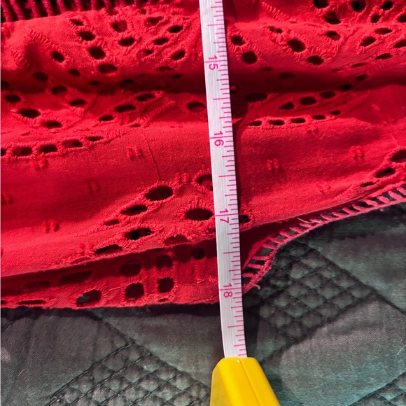 All Saints Red Ruched Ruffled Maxi Dress - Picture 6 of 6